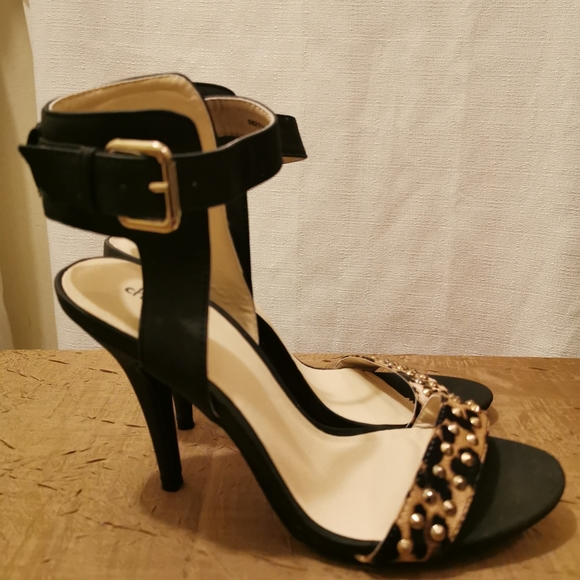 Charlotte Russe Leopard Print Studded Heels - Picture 4 of 5